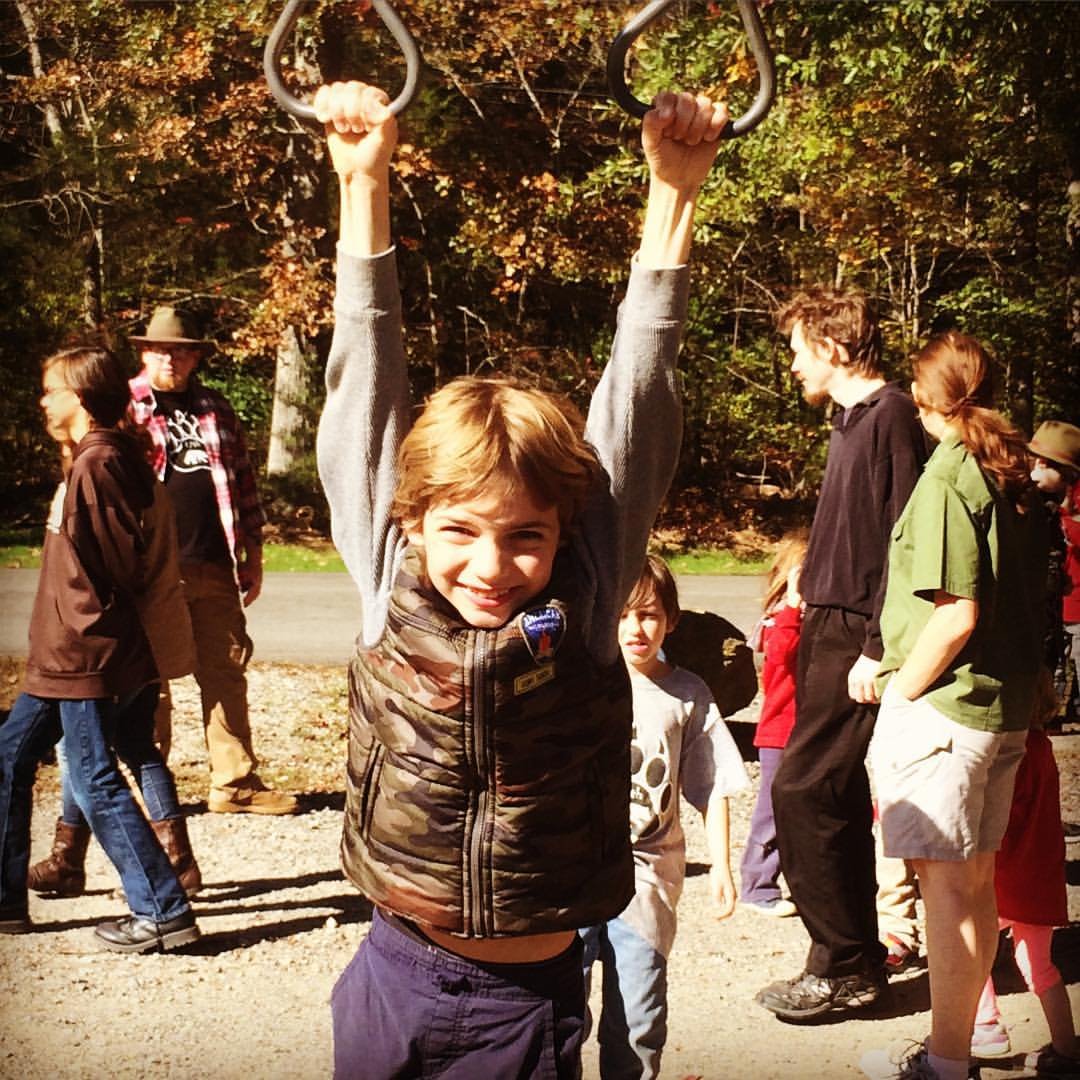 "P.E" on the playground with my middle child.